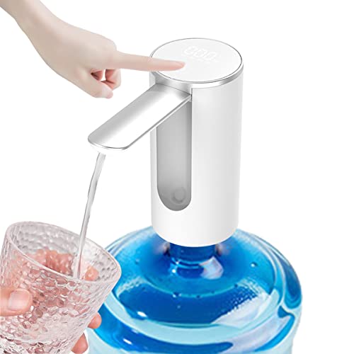 Serplex Rechargeable Automatic Water Pump - Dispenser with Fold Down Spout Universal Water Bottle Pump Dispenser with Digital Display in Milliliters Automatic Water Bottle Pump,White Serplex Rechargeable Automatic Water Pump - Dispenser with Fold Down Spout Universal Water Bottle Pump Dispenser with Digital Display in Milliliters Automatic Water Bottle Pump,White